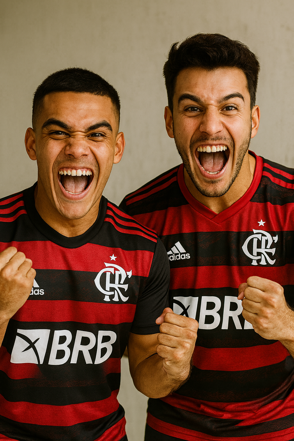 Homem rindo antes da troca de camisa